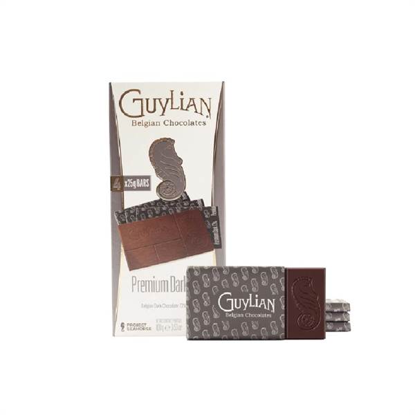 Guylian Belgian Bar 100G (4X25G) Premium Dark 72 Percent Imported